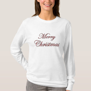 Merry Christmas Red Glitter Shirts Customizable