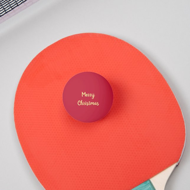 Merry Christmas Red Gold Holiday Table Tennis Beer Ping Pong Ball (Merry Christmas Red Gold Holiday Table Tennis Beer Ping Pong Ball)