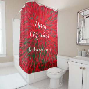 Merry Christmas Red Green Seasonal Abstract, Name,