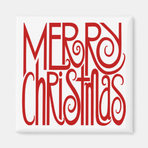 Merry Christmas Red Magnet