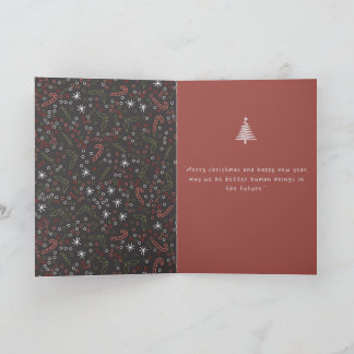 Merry Christmas Red Modern Card