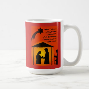 Merry Christmas Red Mug- multilingual Coffee Mug