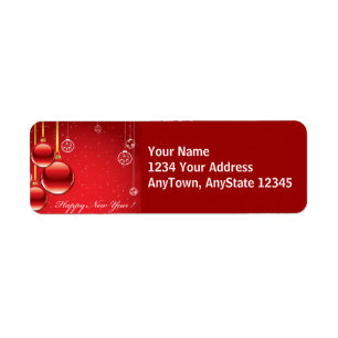 Merry Christmas Red Ornaments & Ribbons Template