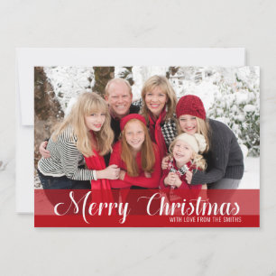 Merry Christmas Red Photo Card