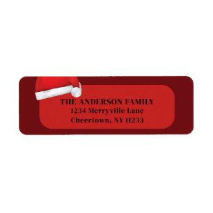 Merry Christmas Red Santa Hat Photo Script Holiday