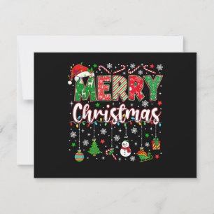 Merry Christmas Red Santa Hat Reindeer Santa Match