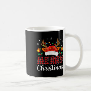 Merry Christmas Red Santa Hat Reindeer Xmas Family Coffee Mug