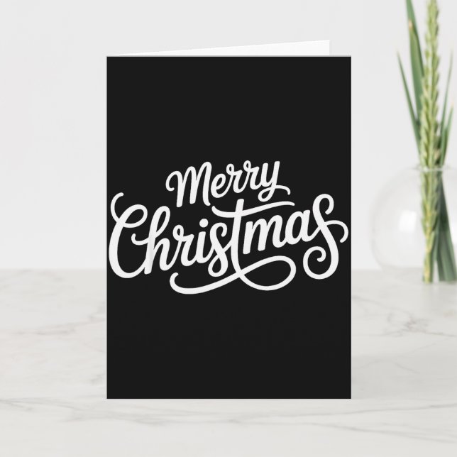 Merry Christmas Red Santa Hat Xmas  Card (Front)
