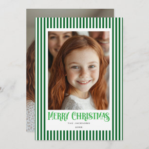 Merry Christmas Red Stripes Holiday Design
