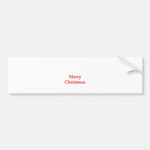 Merry Christmas Red The MUSEUM Zazzle Gifts Bumper Sticker
