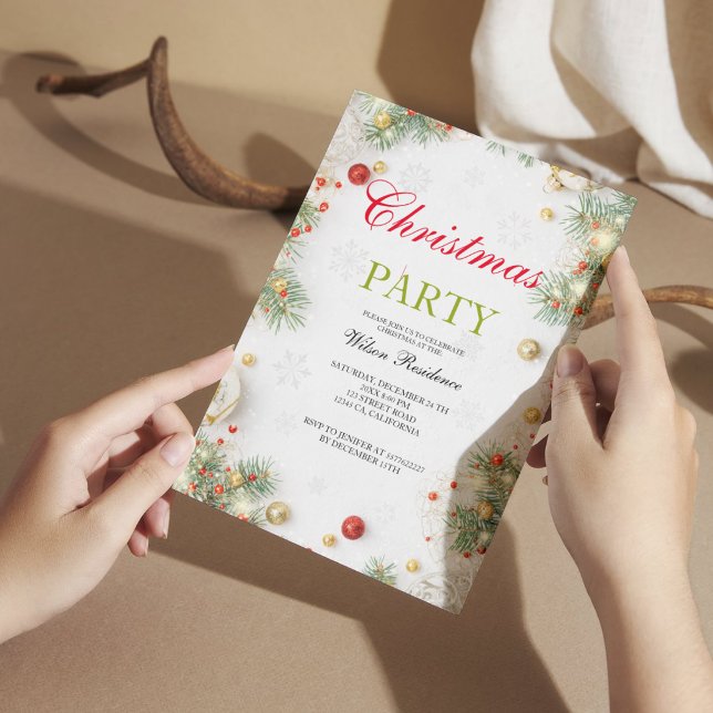 Merry Christmas | Red Typography Invitation (Creator Uploaded)