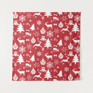 Merry Christmas: Red Vintage Collection Tapestry