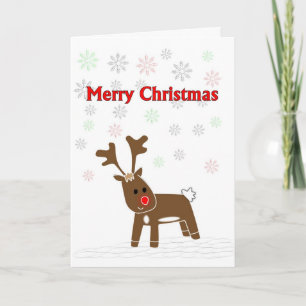 Merry Christmas Reindeer Card