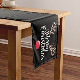 Merry Christmas Reindeer Christmas Family Gift Short Table Runner