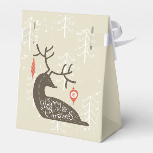 Merry Christmas Reindeer Cozy Favor Box