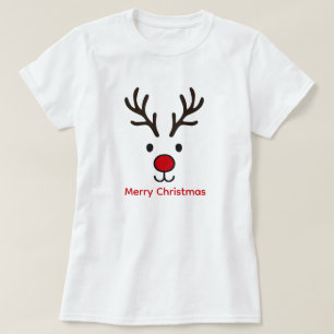 Merry Christmas Reindeer Cute Xmas Personalized T-Shirt