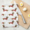 Merry Christmas Reindeer Dachshund Kitchen Towel