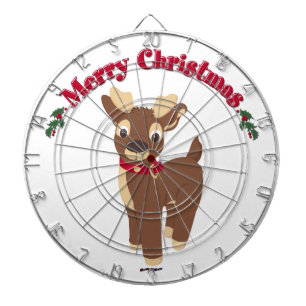 Merry Christmas Reindeer Dartboard