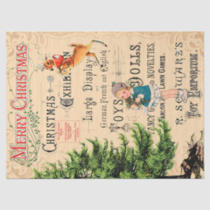 Merry Christmas Reindeer Decoupage Tissue Paper