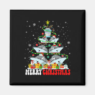 Merry Christmas Reindeer Elf Santa Cruise Ships Xm Magnet