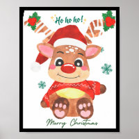 Merry Christmas Reindeer Festive Fun Toddler 