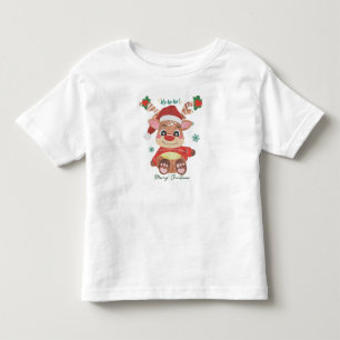 Merry Christmas Reindeer - Festive & Fun Toddler T-shirt
