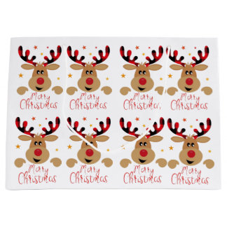 Merry Christmas Reindeer Gift bag 