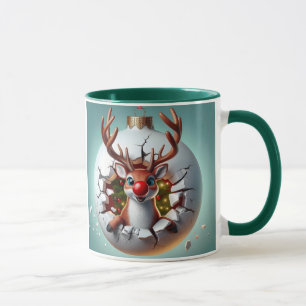 Merry Christmas Reindeer Mug