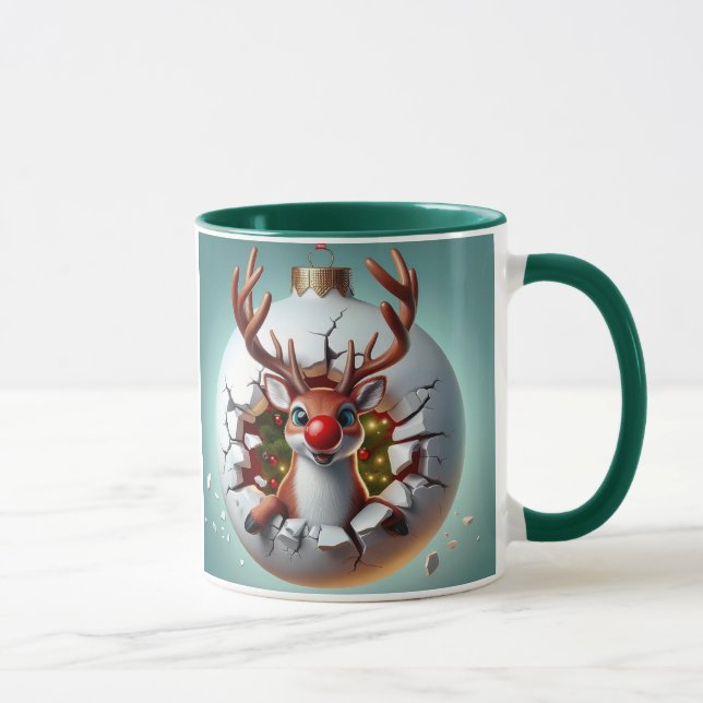 Merry Christmas Reindeer Mug (Right)