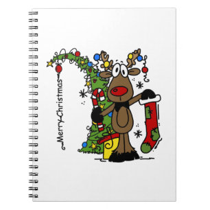 Merry Christmas Reindeer Notebook