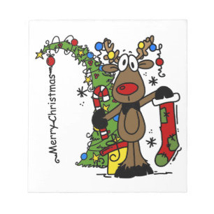 Merry Christmas Reindeer Notepad