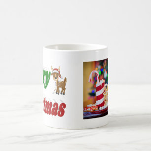 Merry Christmas Reindeer photo typography Coffee Mug