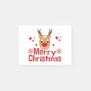 Merry Christmas Reindeer Post-it Notes