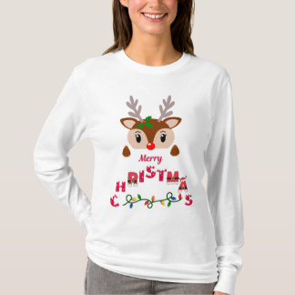 Merry Christmas Reindeer sweatshirt T-Shirt