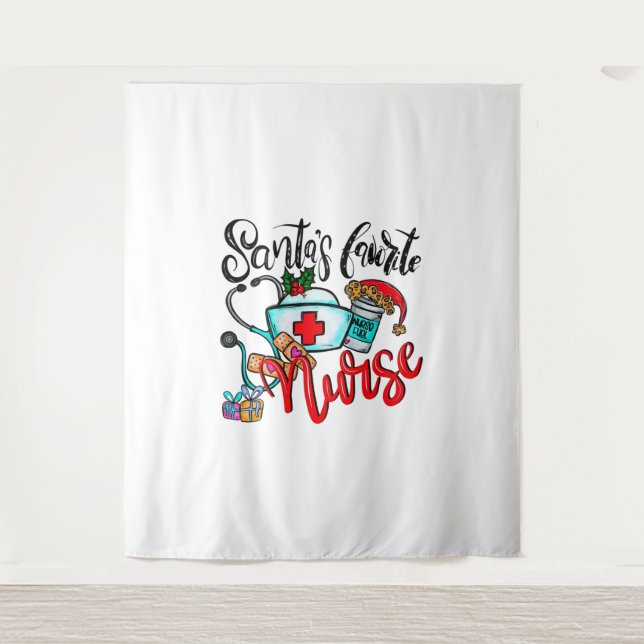 Merry Christmas Reindeer Tapestry (Front)