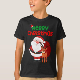 Merry Christmas Reindeer Xmas Family 2024 Men Wome T-Shirt