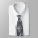 Merry Christmas Religious Calligraphy Chalkboard Tie<br><div class="desc">We say 'Merry Christmas' very often during the season, but sometimes we tend to forget where this greeting actually originates from. Here is a wonderfully elegant piece of custom hand lettering in the fashionable chalkboard look to give a gentle nudge back into the direction of Jesus. Professional calligraphy by Ivan...</div>