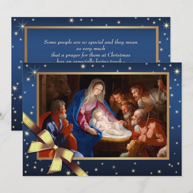 Merry Christmas.Religious Fine Art Christmas Cards (Front/Back)