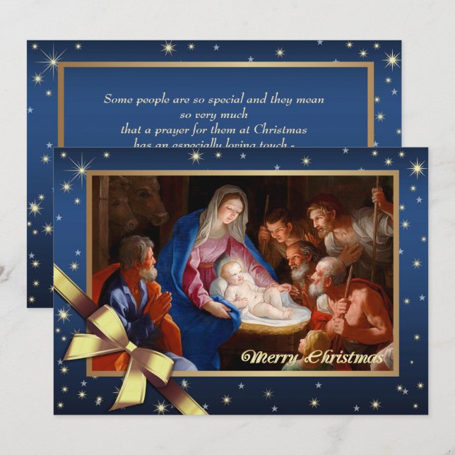 Merry Christmas.Religious Fine Art Christmas Cards (Front/Back)