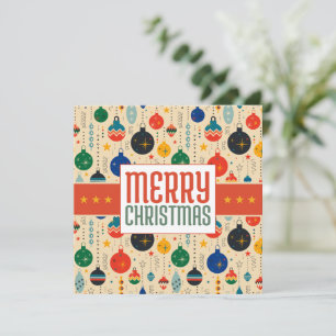 Merry Christmas Retro Christmas Card
