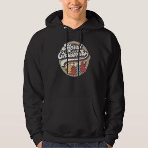 Merry Christmas Retro Christmas Tree Christmas Fam Hoodie