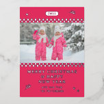 Merry Christmas Retro Pink Photo Personalized Foil Holiday Card<br><div class="desc">Merry Christmas Retro Pink Photo Personalized Family Name Modern Foil Christmas Cards Holiday Cards features a your favourite photo with your the text "Merry Christmas & Happy New Year" in modern foil script typography. Perfect for Christmas to send to friends and family. Designed by ©2024 Evco Studio www.zazzle.com/store/evcostudio</div>