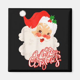Merry Christmas Retro Santa Claus Vintage Retro Xm Magnet
