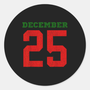 Merry Christmas Retro Xmas December Holiday Men Wo Classic Round Sticker