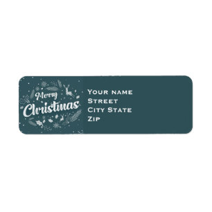 Merry Christmas Return Address Label