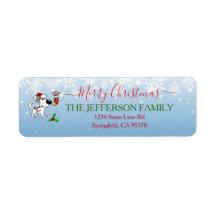 Merry Christmas Return Address Label