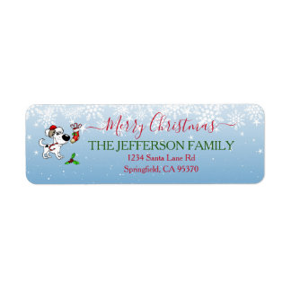 Merry Christmas Return Address Label