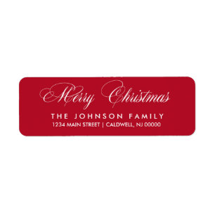 Merry Christmas Return Address Labels