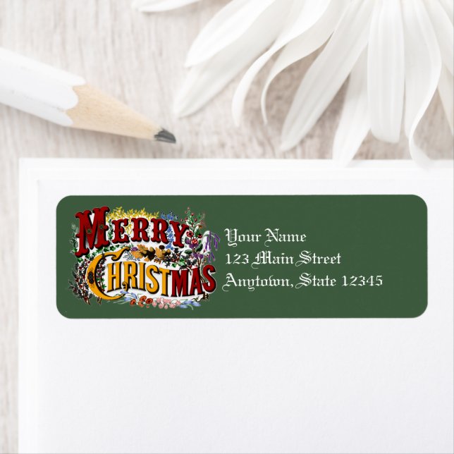 Merry Christmas Return Address Labels (Insitu)