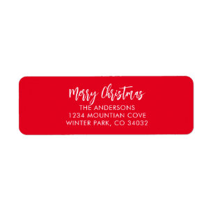 Merry Christmas Return Address Labels